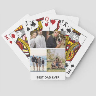 Baraja De Cartas Crea tu propio collage de 4 fotos Mejor papá del m