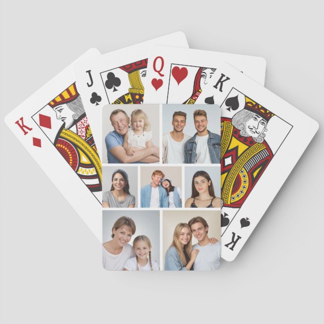 Baraja De Cartas Crea tu propio collage de 7 fotos (Reverso)