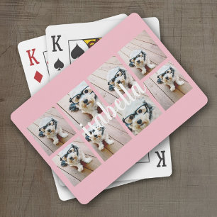 Baraja De Cartas Crea tu propio collage de 8 fotos con nombre perso
