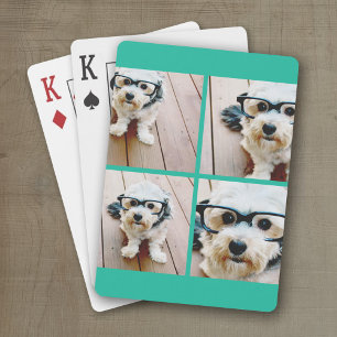 Baraja De Cartas Crea tu propio collage de Instagram verde 4 fotos