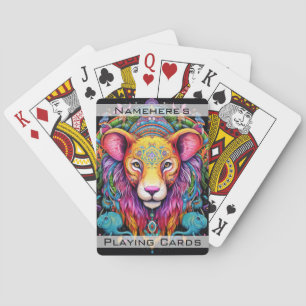 Baraja De Cartas Crea tu propio colorido animal de tótem puma triba