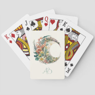 Baraja De Cartas Crea Tu Propio Crescent Moon Floral Tropical