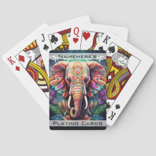 Baraja De Cartas Crea tu propio elefante Boho Jungle