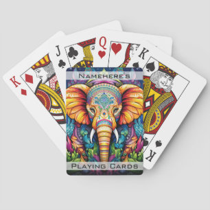 Baraja De Cartas Crea tu propio elefante tribal Boho