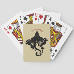 Baraja De Cartas Crea tu propio Ganesh de Oro y Negro