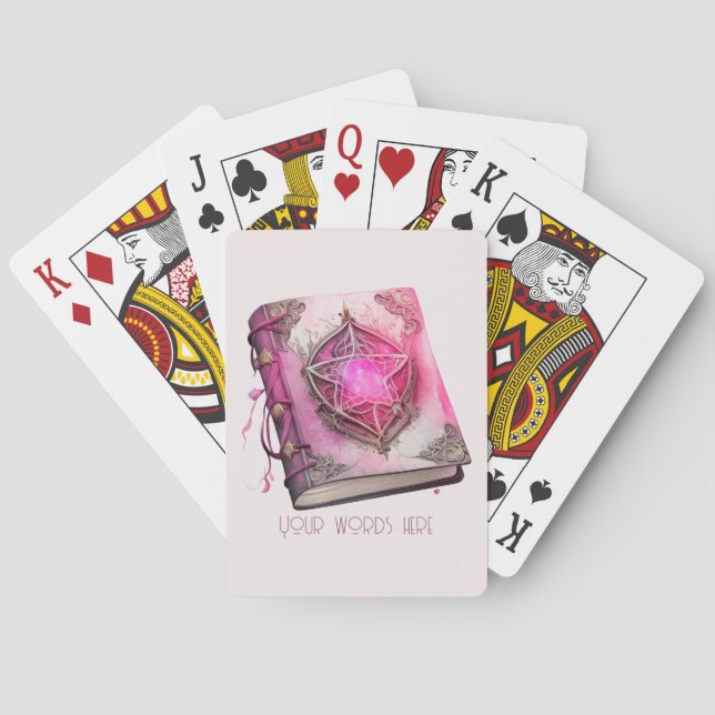 Baraja De Cartas Crea tu propio Grimoire Pentáculo Rosa (Reverso)