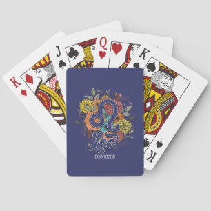 Baraja De Cartas Crea tu propio León Floral Estelar Zodiac