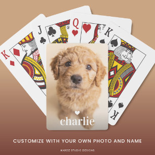 Baraja De Cartas Crea tu propio nombre de perro Foto de marco compl
