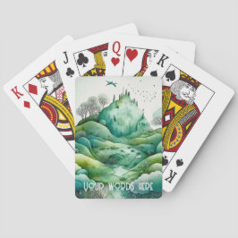 Baraja De Cartas Crea tu propio paisaje verde montañoso