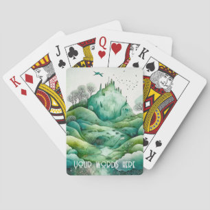 Baraja De Cartas Crea tu propio paisaje verde montañoso
