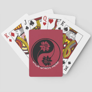 Baraja De Cartas Crea tu propio símbolo de Yin Yang de Loto