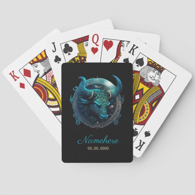 Baraja De Cartas Crea tu propio Taurus Zodiac Celestial (Reverso)