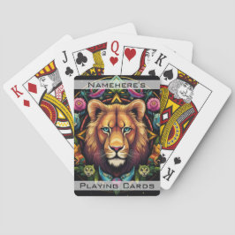 Baraja De Cartas Crea tu propio tótem animal de león Mandala