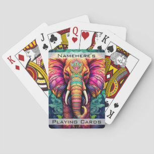 Baraja De Cartas Crea tu propio tótem de elefantes tribales salvaje