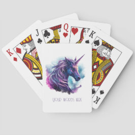 Baraja De Cartas Crea tu propio unicornio púrpura mítico