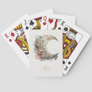 Baraja De Cartas Crea tus propias rosas de melocotón Floral Luna Cr