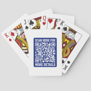 Baraja De Cartas Crea un código QR escaneable Azul Marino (editab
