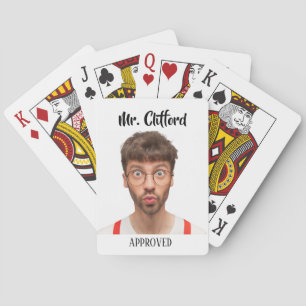 Baraja De Cartas Crea una Cara Divertida Personalizada Goma de Apro