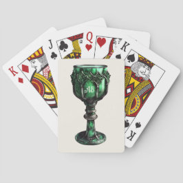 Baraja De Cartas Crear su propio cáliz verde esmeralda
