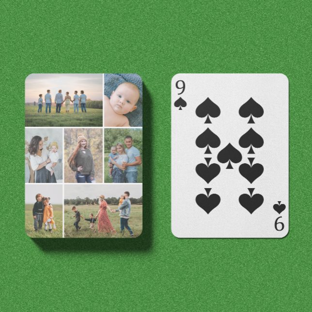 Baraja De Cartas Crear su propio Collage de fotos 7 (7 Photo Collage Playing Cards)