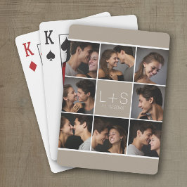 Baraja De Cartas Crear su propio monograma de Collage de fotos Boda