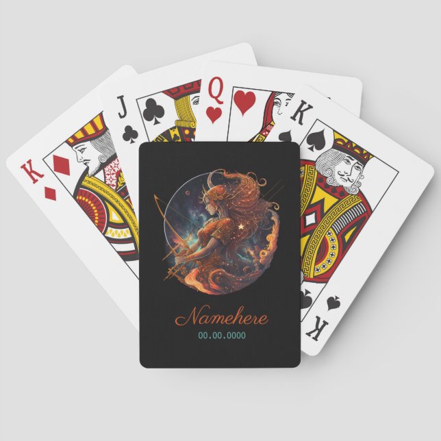 Baraja De Cartas Crear su propio Sagittarius Zodiac Celestial (Reverso)