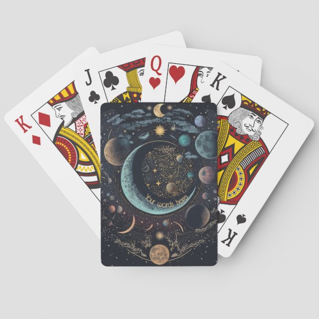 Baraja De Cartas Crear tu propio lunar celestial (Reverso)