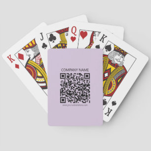 Baraja De Cartas Crear un código QR   Violeta Lavanda Pálido