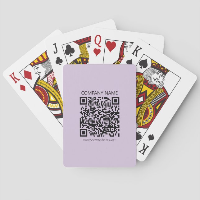 Baraja De Cartas Crear un código QR | Violeta Lavanda Pálido (Reverso)