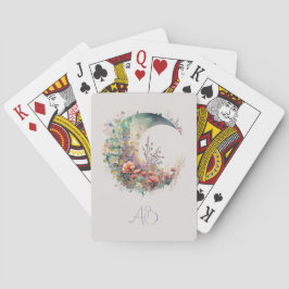 Baraja De Cartas Create Your Own Bright Sunset Floral Crescent Moon