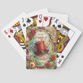 Baraja De Cartas Create Your Own Whimsical Red Top Hat