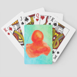 Baraja De Cartas Creatividad marina Naranja artístico acuarela
