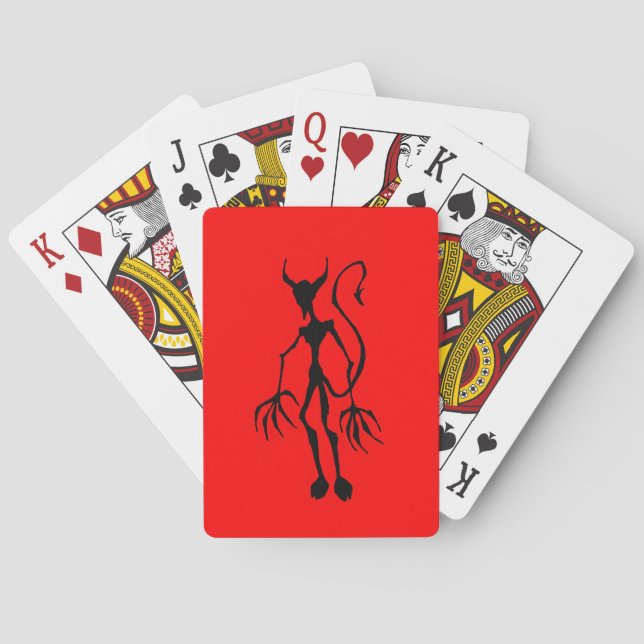 Baraja De Cartas Creepy Devil Stick Figure (Reverso)