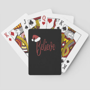 Baraja De Cartas Creer en Navidades con Sombrero rojo