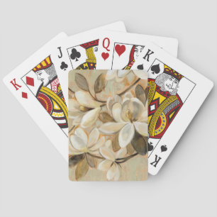 Baraja De Cartas Crema de la simplicidad de la magnolia
