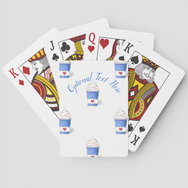 Baraja De Cartas Crema lata y batida (azul) (Reverso)