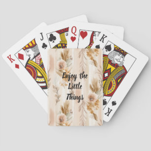 Baraja De Cartas Crema Rústica Floral Boho