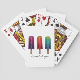 Baraja De Cartas Cremas de hielo acuáticas cúrcules popsicas