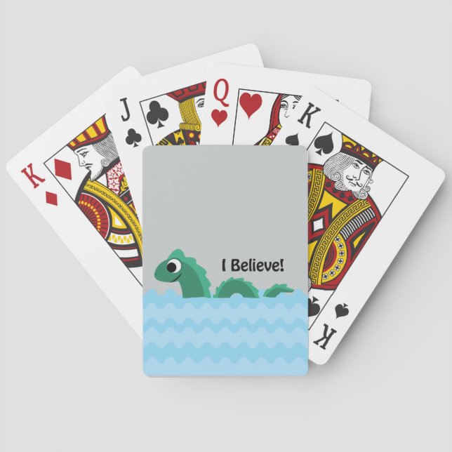 Baraja De Cartas Creo que campeón el monstruo del lago Champlain (Reverso)