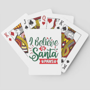 Baraja De Cartas Creo que en Santa Paws hay Navidades divertidos am