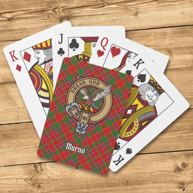 Baraja De Cartas Crest de Clan Munro sobre Tartán (Subido por el creador)