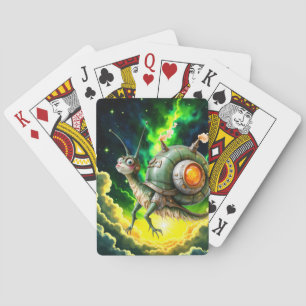Baraja De Cartas Criatura de ensueño neón – Caracolpájaro steampunk