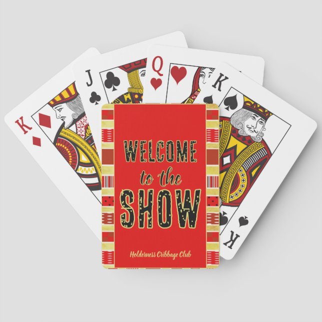 Baraja De Cartas Cribbage Bienvenido al Espectáculo Personalizado R (Reverso)