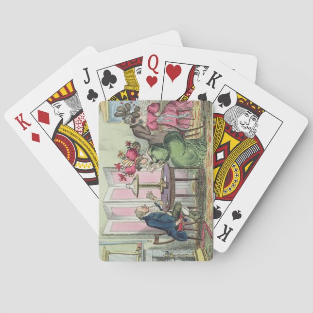 Baraja De Cartas Cribbage, publicado por Thomas McLean, Londres (Reverso)