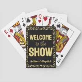 Baraja De Cartas Cribbage Welcome to the Show Personalized Gold