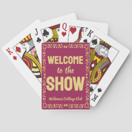 Baraja De Cartas Cribbage Welcome to the Show Personalized Pink