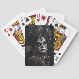 Baraja De Cartas Crimson Gothic Calavera – Rosa Negra