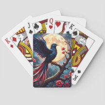 Crimsonwing bajo la luz de la luna – Ave de fantas