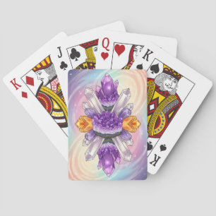 Baraja De Cartas Cristal de Amatista Místico, Gema Etérea
