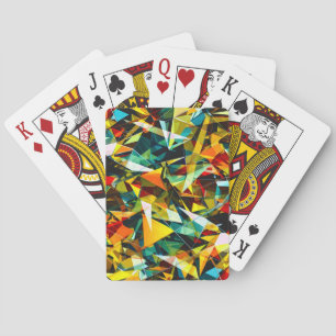 Baraja De Cartas Cristal de Vidrio Geométrico Abstracto Moderno y C